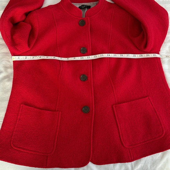 🌹Talbots Woman Petites red viscose/wool jacket with stand up collar. Size 16WP. - Picture 10 of 11
